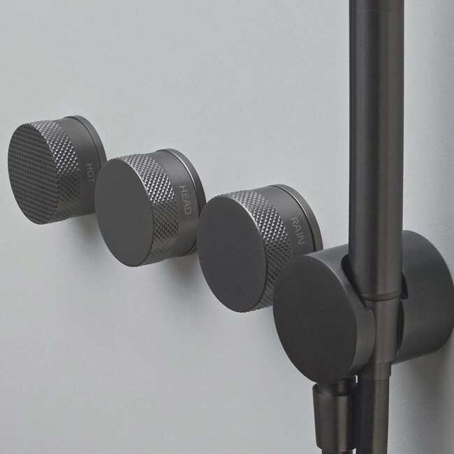 Como Mood 60 Plus inbouw douchekraan geborsteld  gunmetal, thermostaat - 3 weg