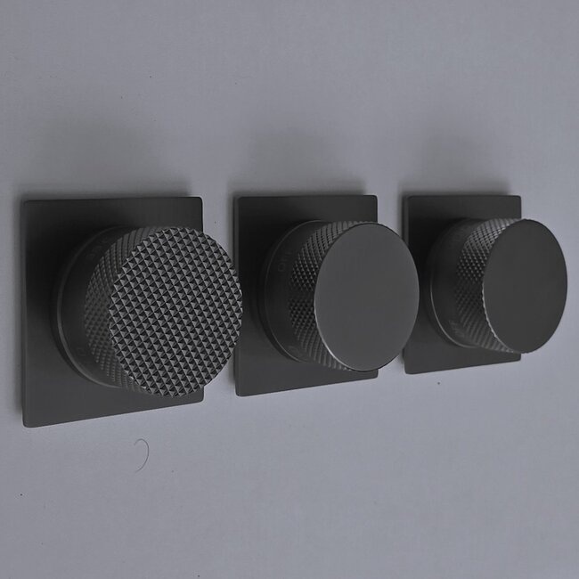 Como Mood 60 Plus inbouw douchekraan geborsteld  gunmetal, thermostaat - 3 weg