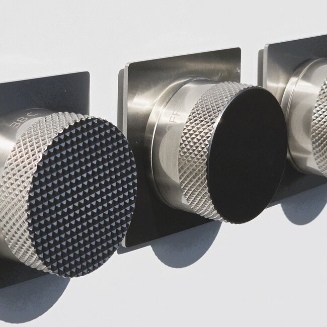 Como Mood 60 Plus inbouw douchekraan geborsteld nikkel, thermostaat - 3 weg