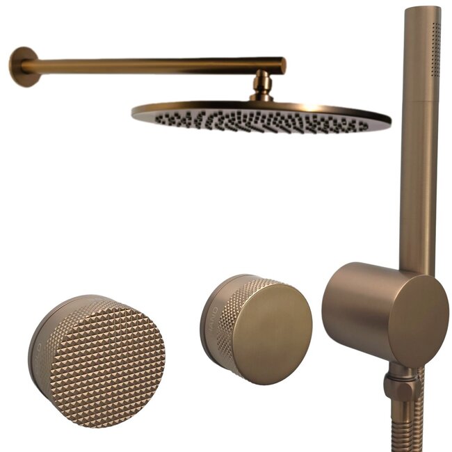 Como Gouden Doucheset Mood 60 Plus rose gold met 30 cm hoofddouche-2 varianten