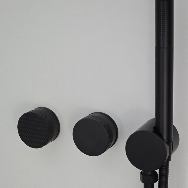 Como Badkraan zwart met handdouche Mood 60 Plus - compleet set