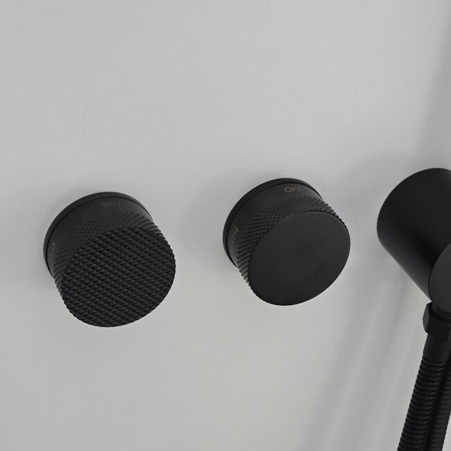 Como Badkraan zwart met handdouche Mood 60 Plus - compleet set