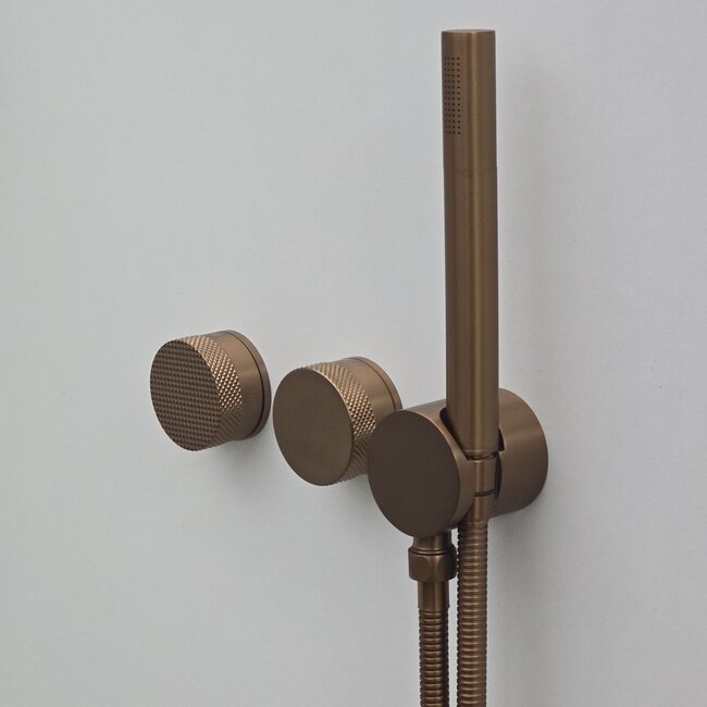 Como Badkraan Mood 60 Plus rosé goud met handdouche-set