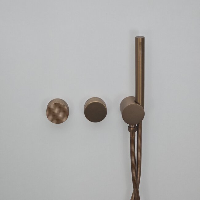 Como Badkraan Mood 60 Plus rosé goud met handdouche-set