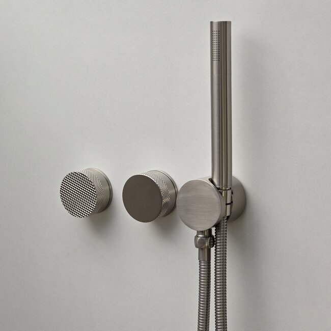 Como Badkraan Mood 60 Plus nikkel met handdouche-set