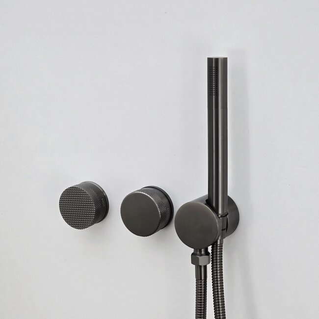 Como Mood 60 Plus badkraan gun metal met handdouche-set