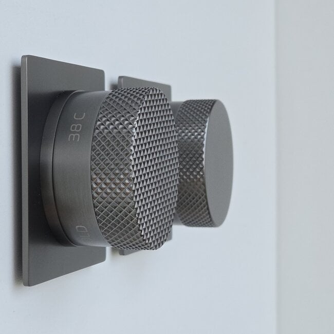 Como Inbouw douchekraan gun metal Mood 60 Plus 2 weg inbouwthermostaat met 2 varianten