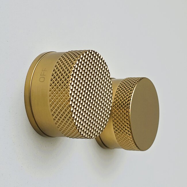 Como Gouden badkraan thermostaat inbouw, Mood 60 Plus met inbouwdeel.