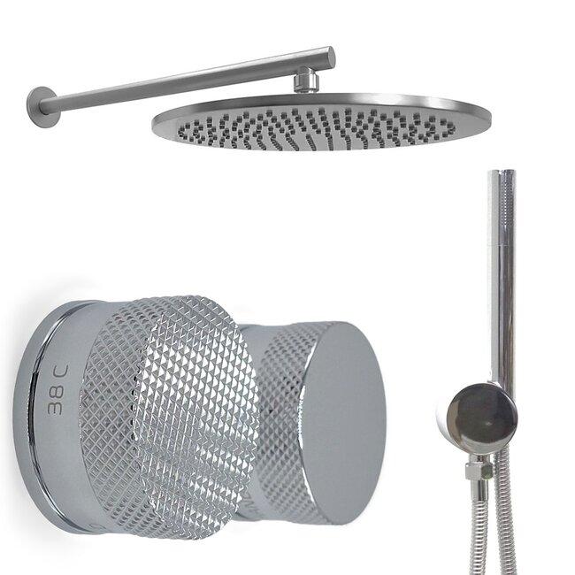 Como Inbouw Doucheset Mood 60 Plus chroom et 30 cm hoofddouche-2 varianten