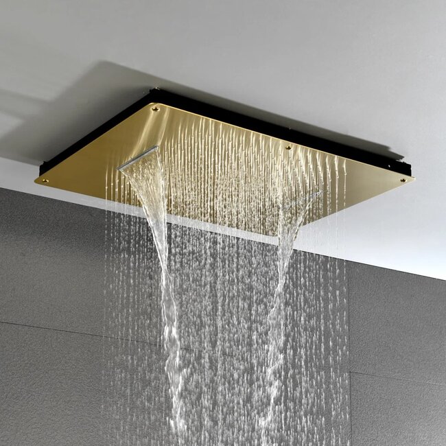 Como Mood 60 SPA plafonddouche met waterval geborsteld rosé goud  PVD