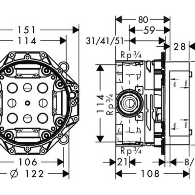 Hansgrohe iBox universal inbouwdeel