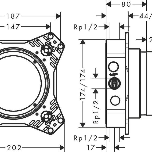Hansgrohe iBox universal inbouwdeel 2