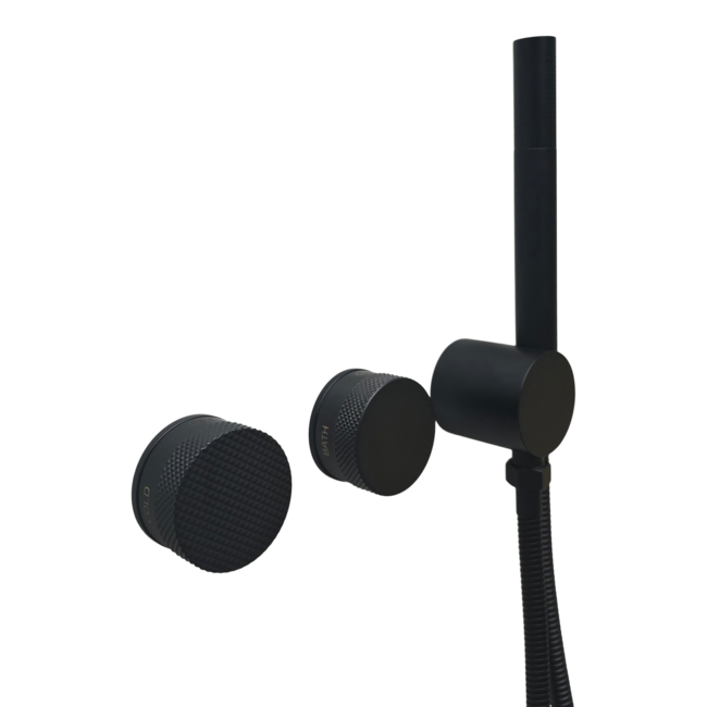 Como Zwarte regendouche inbouw Mood 60 Plus met plafond douchekop. Compleet set