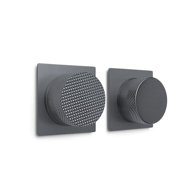 Como Mood 60 gunmetal regendouche inbouw met plafond douchekop. Compleet set