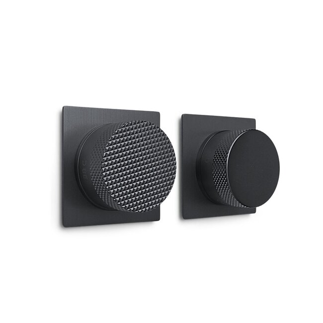 Como Zwarte regendouche inbouw Mood 60 Plus met plafond douchekop. Compleet set