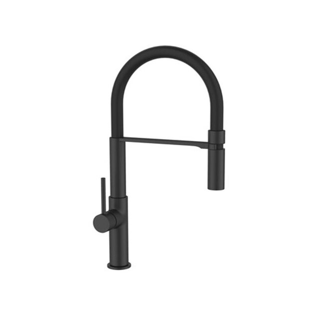 GO by Fusion mat zwart 1-greepsmengkraan keuken rubber bek