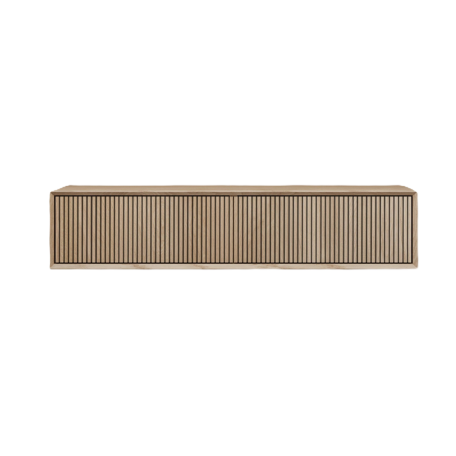 Looox Looox Wooden ribbel front eiken badkamermeubel 120cm