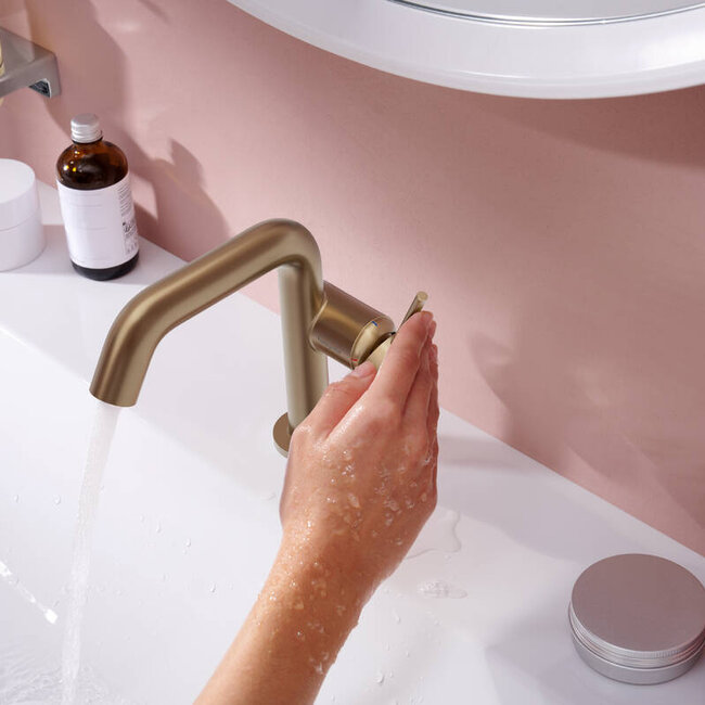 Hansgrohe Tecturis S Fine CoolStart wastafelkraan verlaagd -Brons