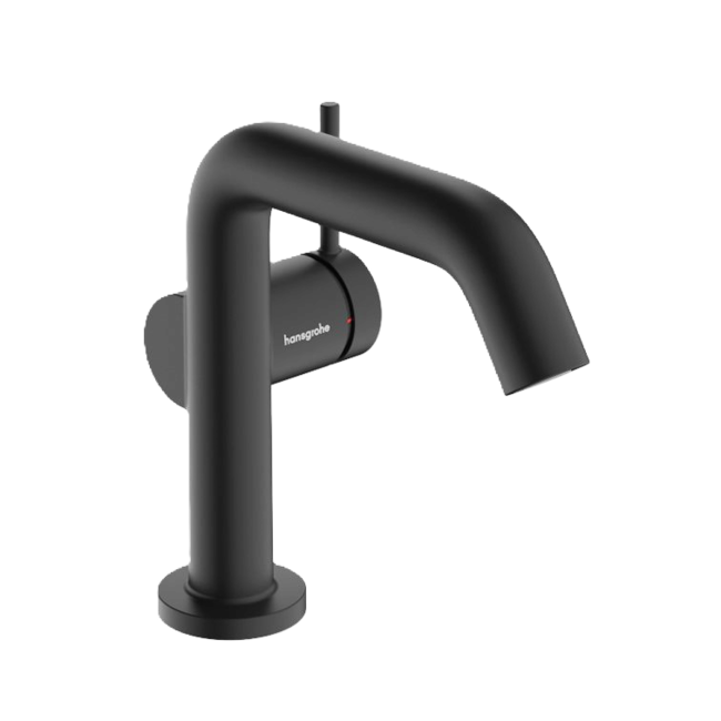 Hansgrohe Tecturis S 110 Zwarte Wastafelkraan – CoolStart, Zonder Waste