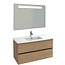 Sanitear Tolbiac 100cm badkamermeubelset eiken met led spiegel