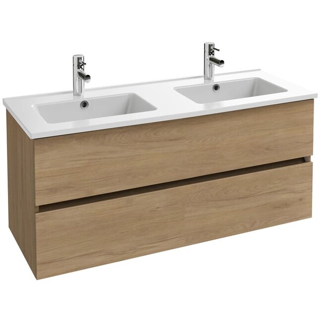 Sanitear Tolbiac 120cm badkamermeubelset eiken met led spiegel