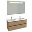 Sanitear Tolbiac 120cm badkamermeubelset eiken met led spiegel