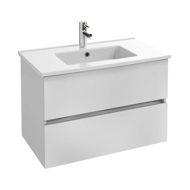 Tolbiac 80cm badkamermeubelset wit met led spiegel