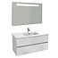 Sanitear Tolbiac 100cm badkamermeubelset wit met led spiegel