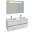 Sanitear Tolbiac 120cm badkamermeubelset wit met led spiegel