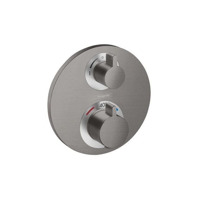 Hansgrohe Ecostat S doucheset gunmetal met 30 cm douchekop-Como