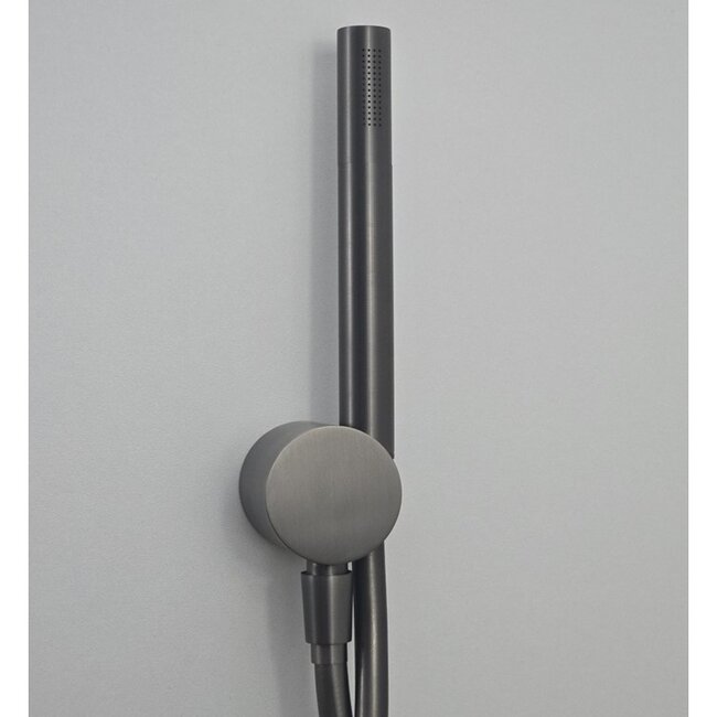 Hansgrohe Ecostat S doucheset gunmetal met 30 cm douchekop-Como