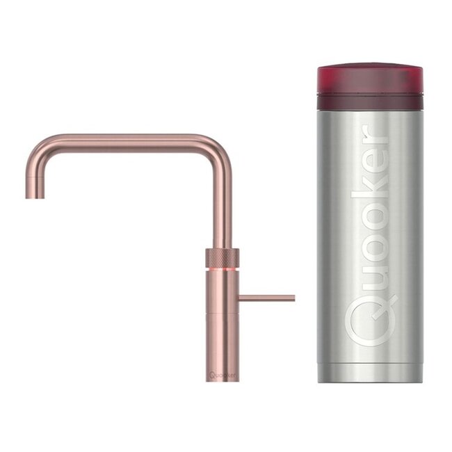 Quooker Fusion Square Rosé Koper – Koud, warm en kokendwaterkraan met PRO3 reservoir