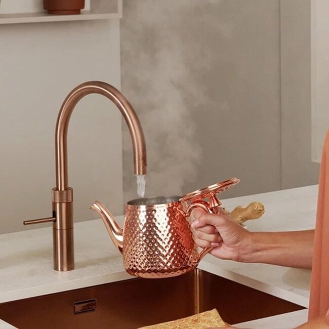 Quooker Fusion Round  3 in 1 rosé koperkeukenkraan