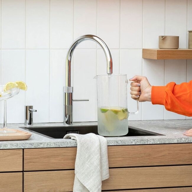 Quooker Fusion Round Chroom – Tijdloze 3-in-1 Kokendwaterkraan