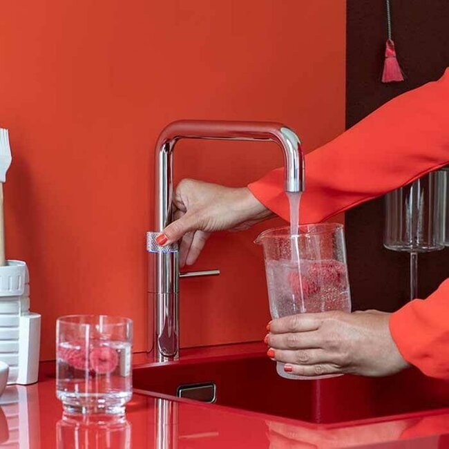 Quooker Fusion Square Chroom – Tijdloze 3-in-1 Kokend waterkraan
