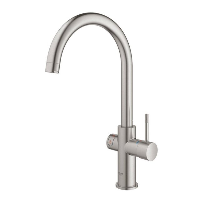 Grohe RED DUO 3-in-1 Kokendwaterkraan (C-uitloop) met 7 Liter Combi Boiler - supersteel
