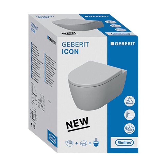 Geberit   UP320 Toiletset met Geberit iCon Rimfree Toilet en Softclose Zitting