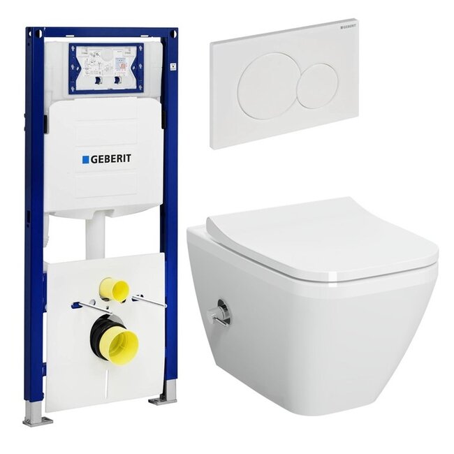 Geberit  UP320  met Vitra rimfree wc met bidet compleet pack aanbieding