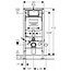Geberit  Duofix UP320 WC-element met Inbouwreservoir