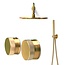 Como Mood60 Messing Doucheset Goud met 25cm Regendouche en inbouw Thermostaatkraan