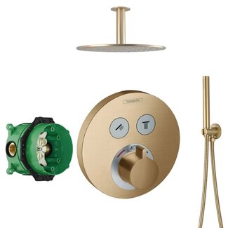 Hansgrohe ShowerSelect  plafond regendoucheset goud