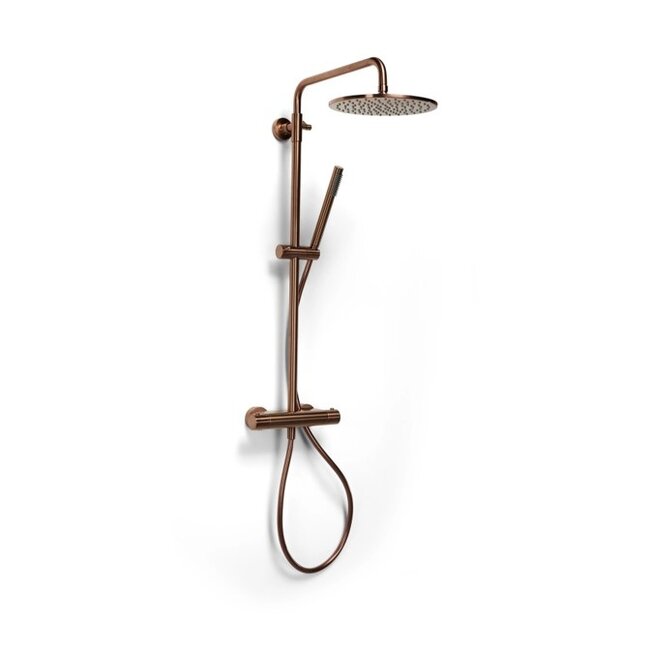 Brondby  opbouw regendouche - thermostatisch - hoofddouche 25cm - geborsteld brons
