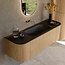 MONDIAZ KURVE rond badmeubel met wastafel 140cm - oak