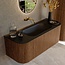 MONDIAZ KURVE badkamermeubel met wastafel 120cm  - walnut