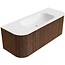 MONDIAZ KURVE badkamermeubel met wastafel 120cm  - walnut