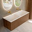 MONDIAZ KURVE massieve hout badmeubel 120cm met wastafel rechthoek  - walnut