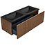 MONDIAZ KURVE massieve hout badmeubel 120cm met wastafel rechthoek  - walnut
