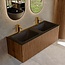 MONDIAZ KURVE massieve hout badmeubel 120cm met wastafel rechthoek  - walnut