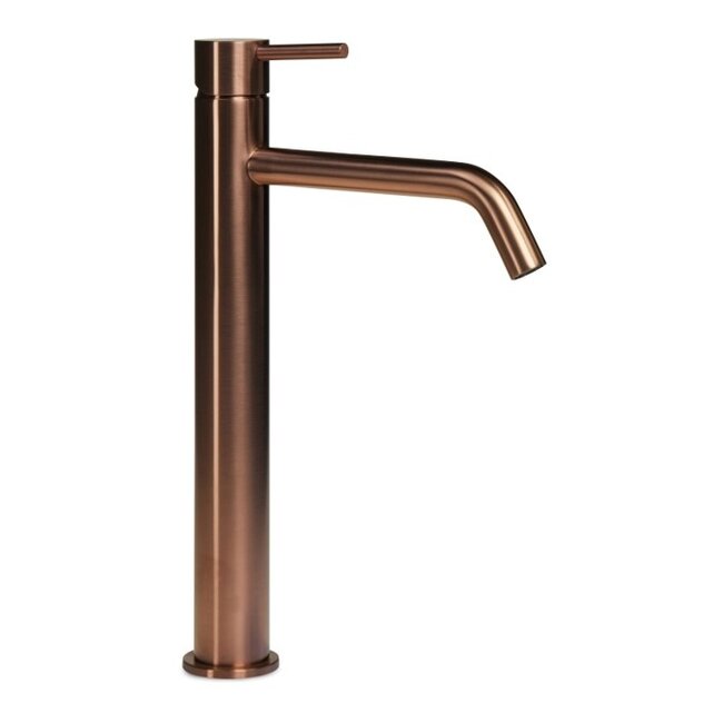 Brondby XL wastafelkraan verhoogd brons cold start