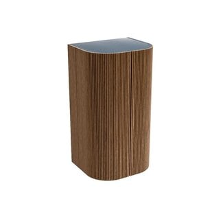 MONDIAZ eikenhout kolomkast 80cm 2 deuren walnoot kleur